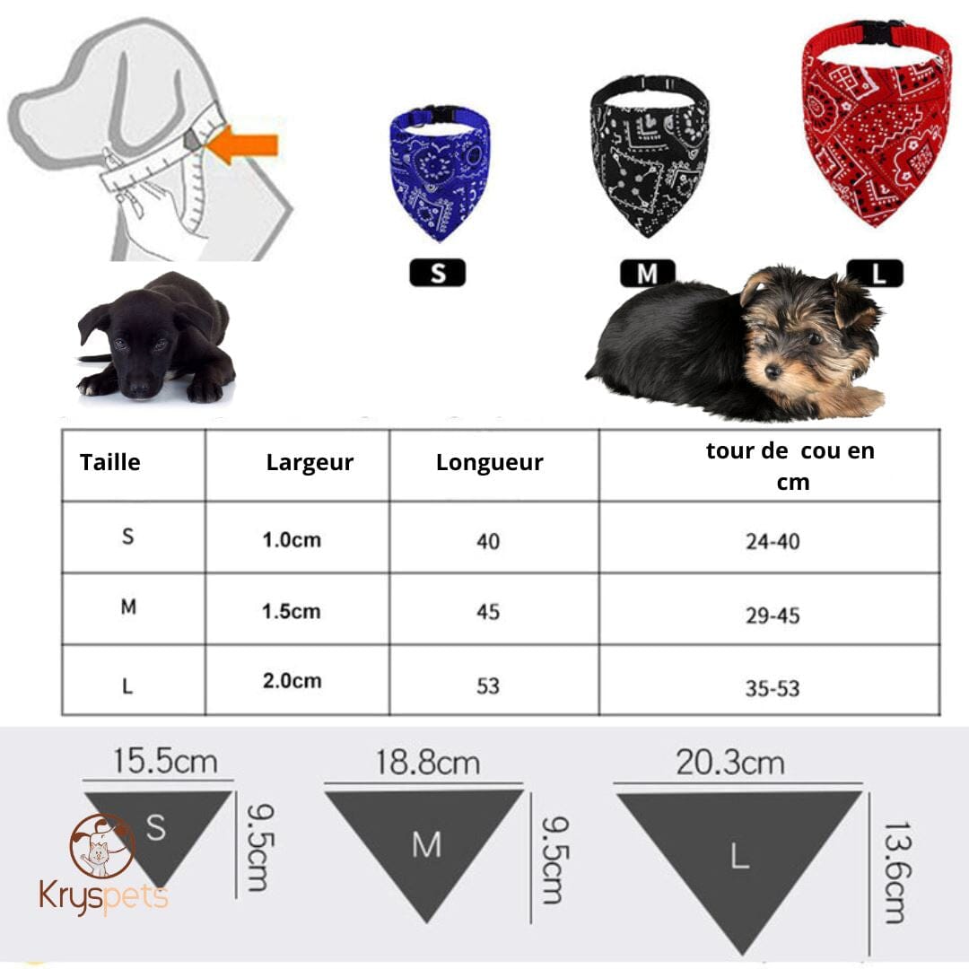 Bandana chien - KrysSTYLE™*