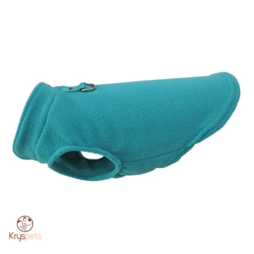 Manteau_chien_bleu ciel