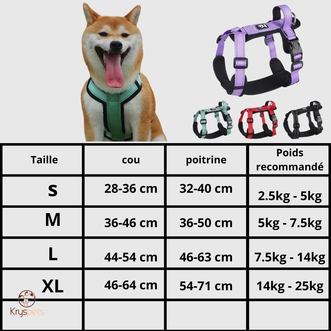 Harnais chien anti traction - ConfoDOG™