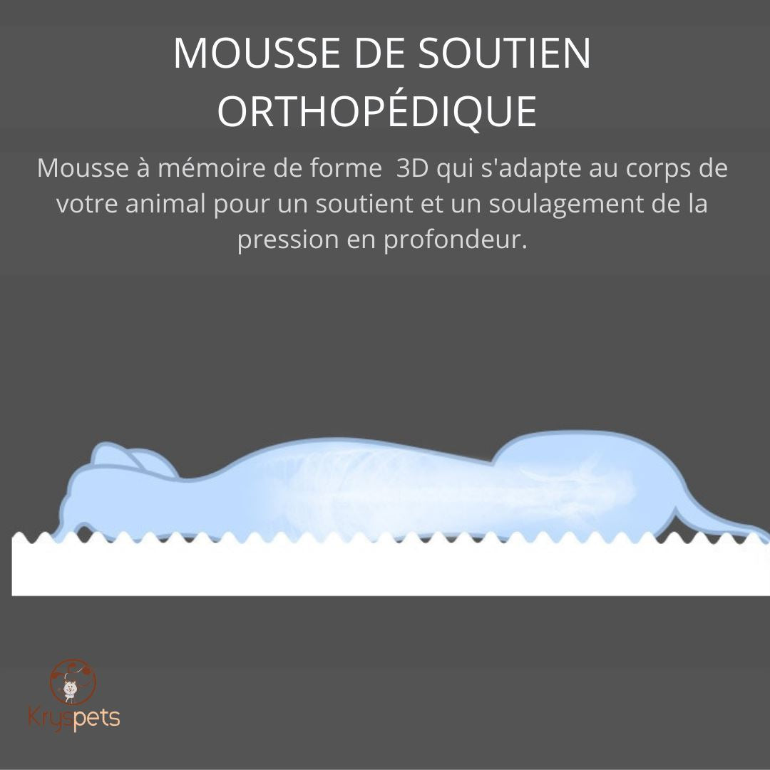 Lit pour chien matelas memoire de forme