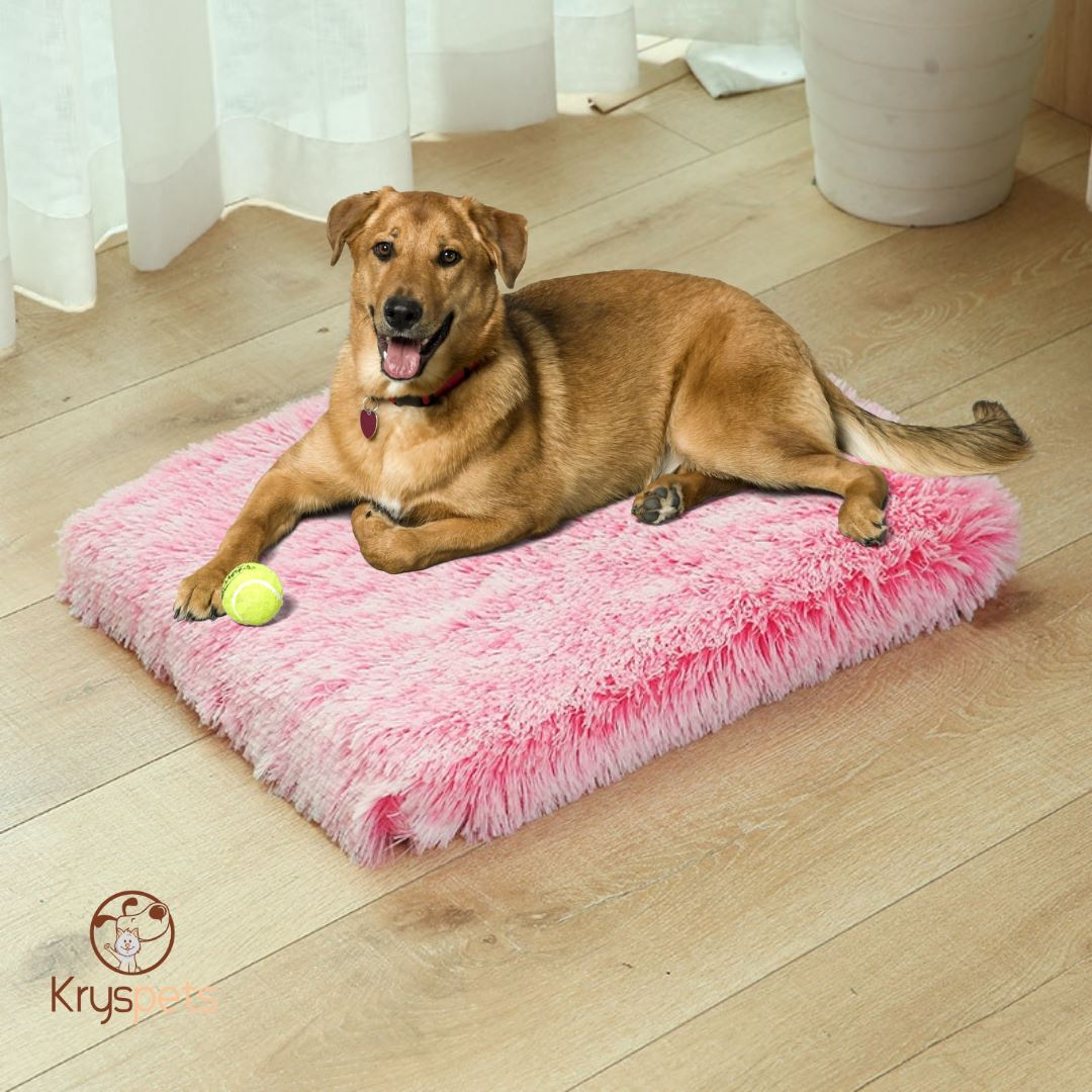 Lit pour chien rose